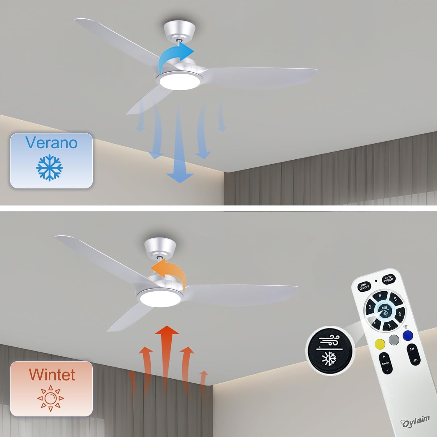 Thumbnail 6 de Ovlaim 132 cm ventilador techo inteligente