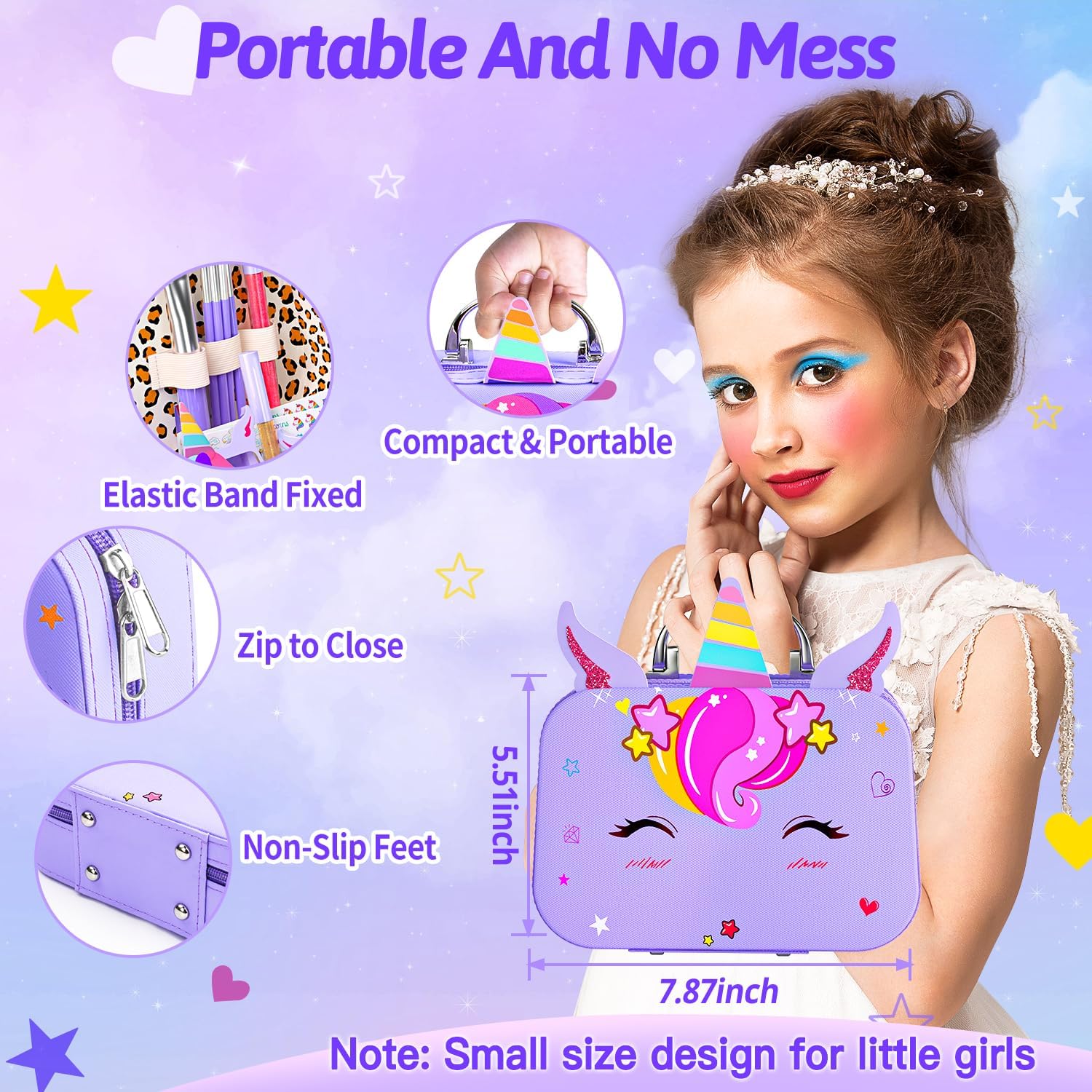 Thumbnail 4 de Mqsiuve Little Girls Makeup Kit washable set for ages 3–12