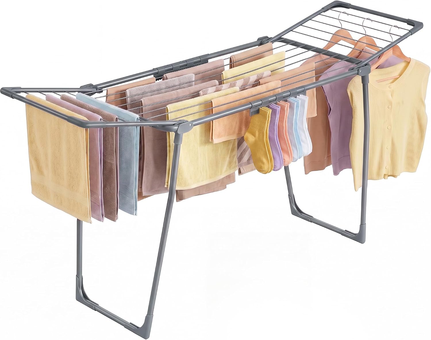 Detalle de SONGMICS LLR518G01 Winged Clothes Airer, 18 m Drying Space, Foldable