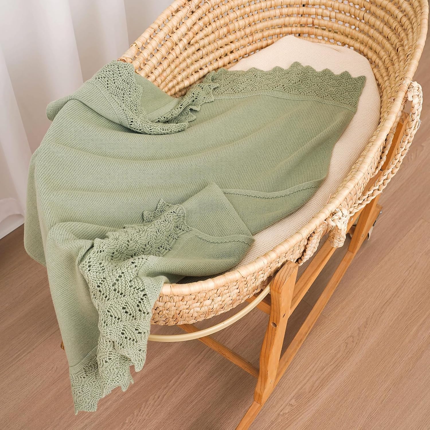 Detalle 2 de Hadetoto Cotton Baby Blanket 100 x 80cm