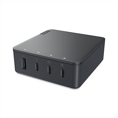 Detalle de Lenovo Go Cargador multipuerto 130 W gris tormenta