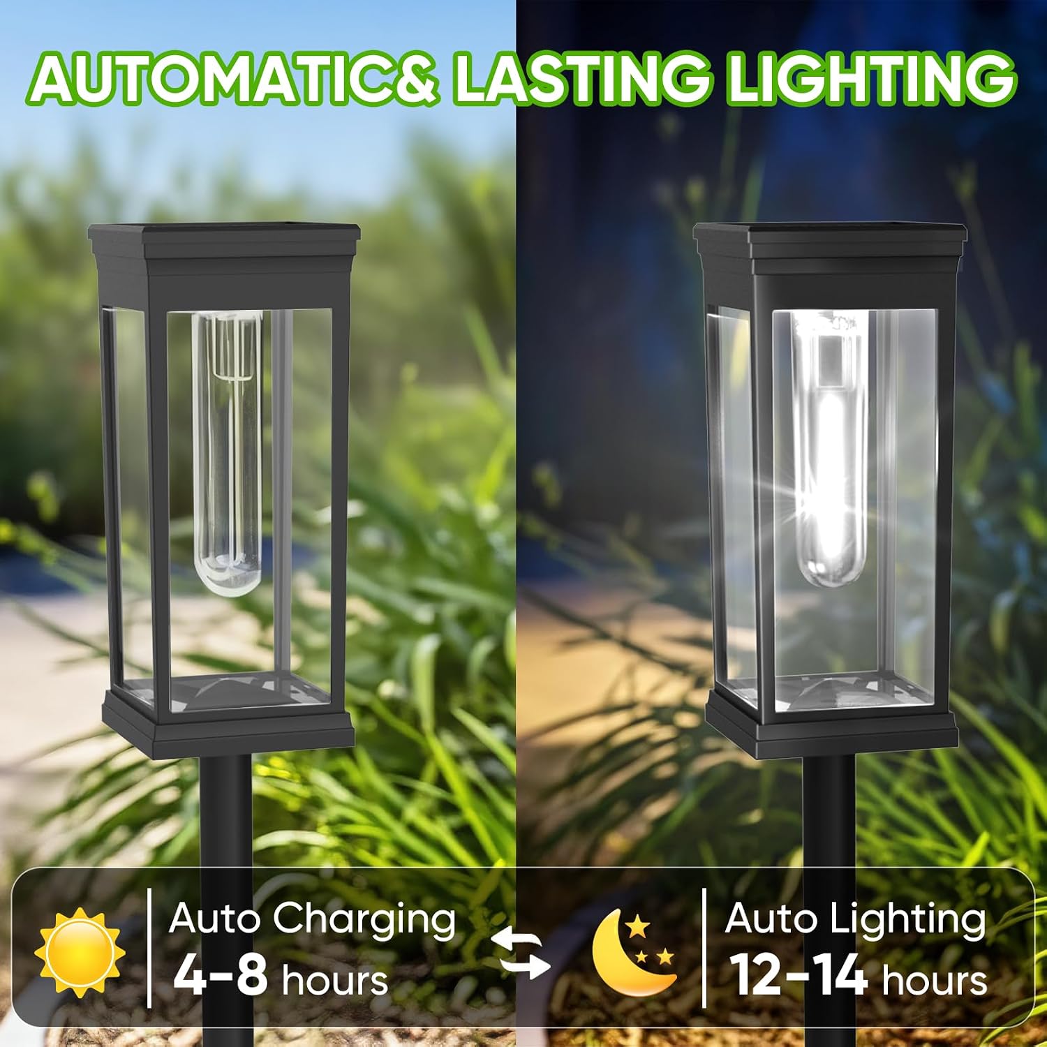 Thumbnail 4 de Yorezcop PW-04 Solar Pathway Lights, 8-Pack, Waterproof, 3 Height Options