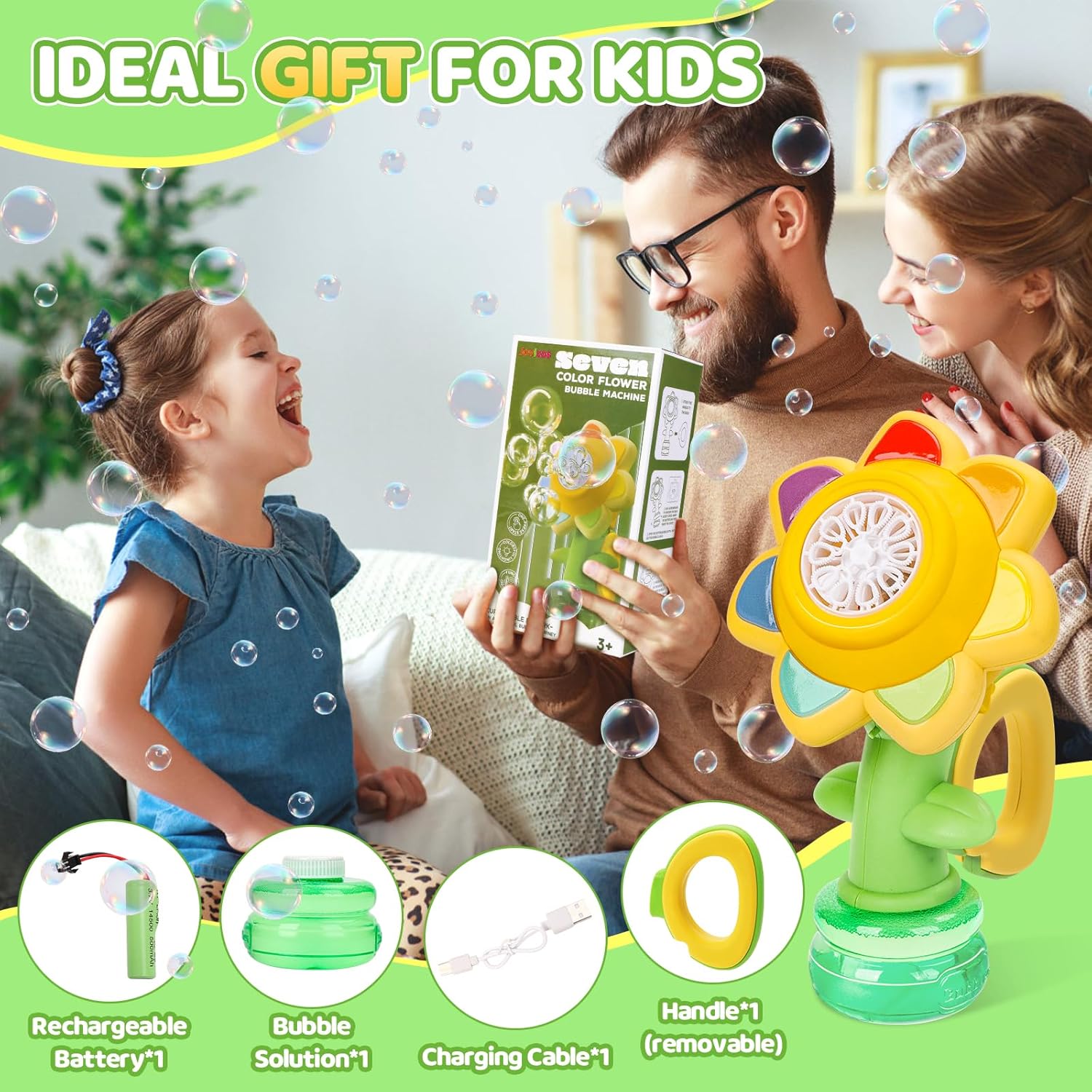 Detalle 2 de Bubble Machine for Kids 10000+ bubbles