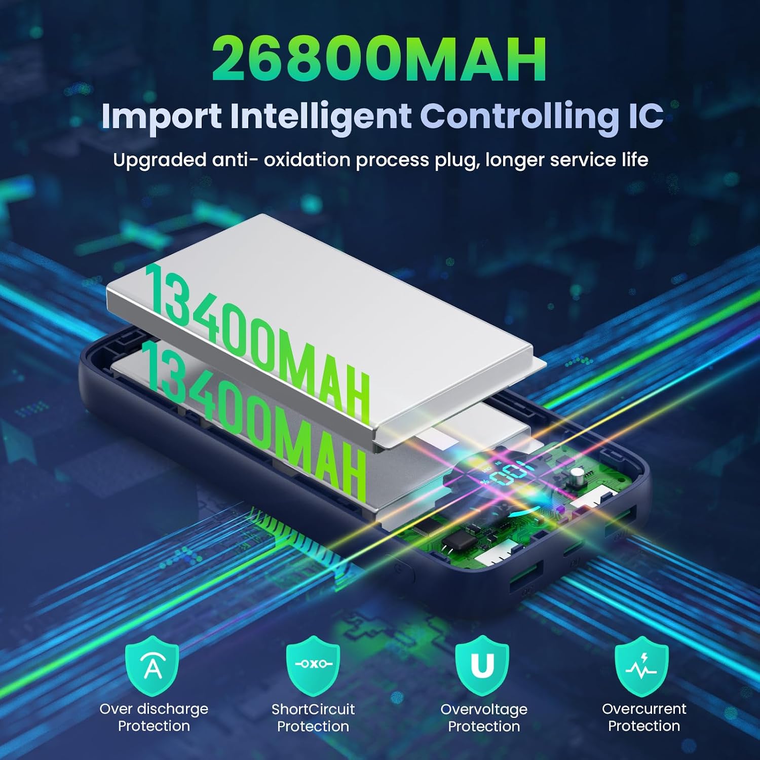 Thumbnail 1 de Power bank 26800 mAh PD 25W avec câbles
