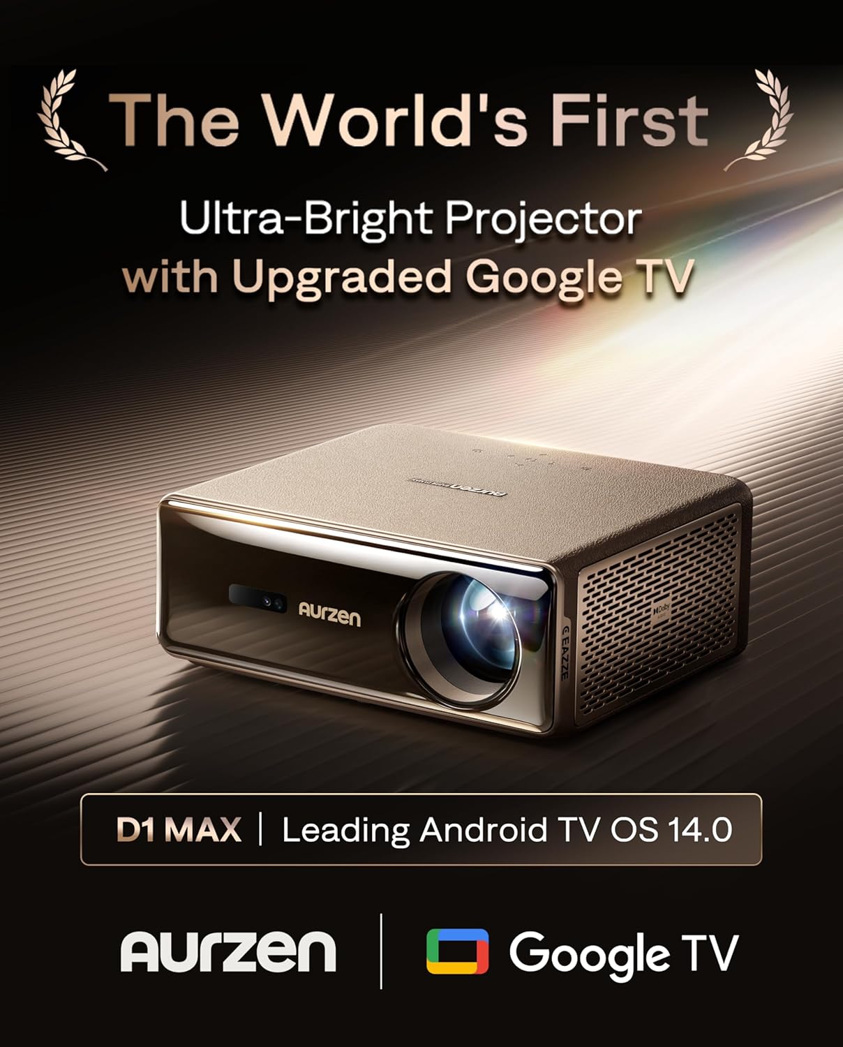 Detalle 2 de Aurzen EAZZE D1 MAX Smart Projector 1000 ANSI