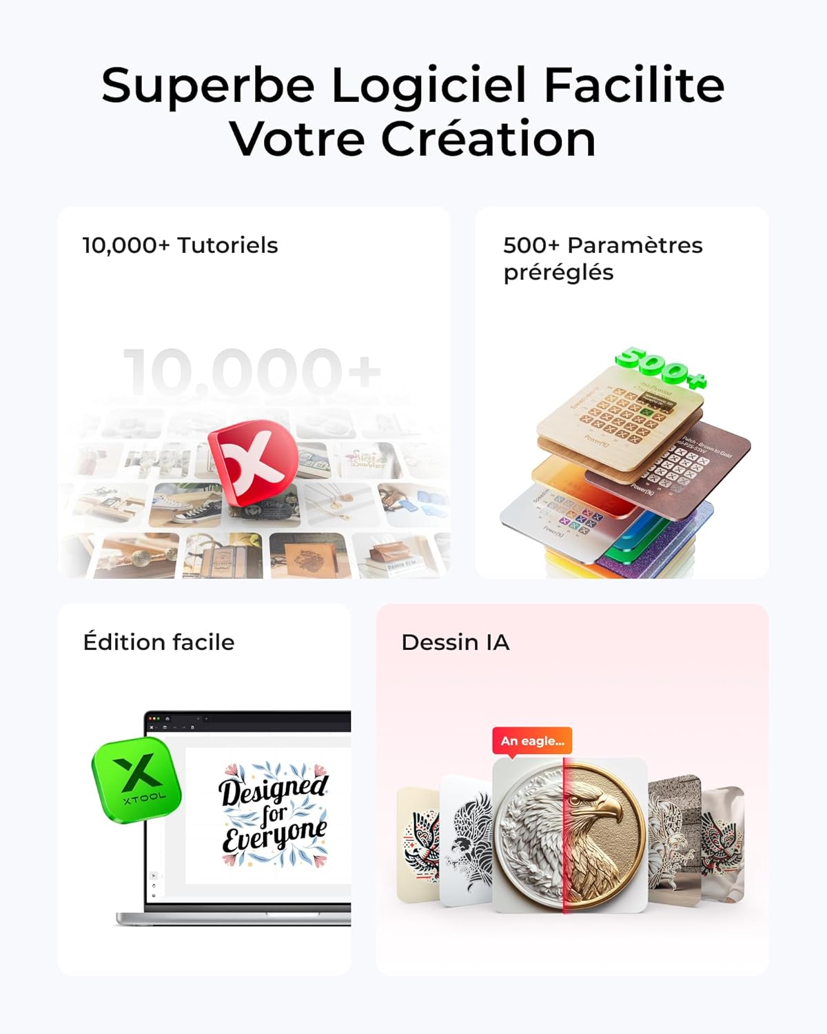 Thumbnail 4 de xTool S1 40W Graveur / Découpe Laser avec Panneau de Travail et Assistance d'air – Positionnement à Pin-Point