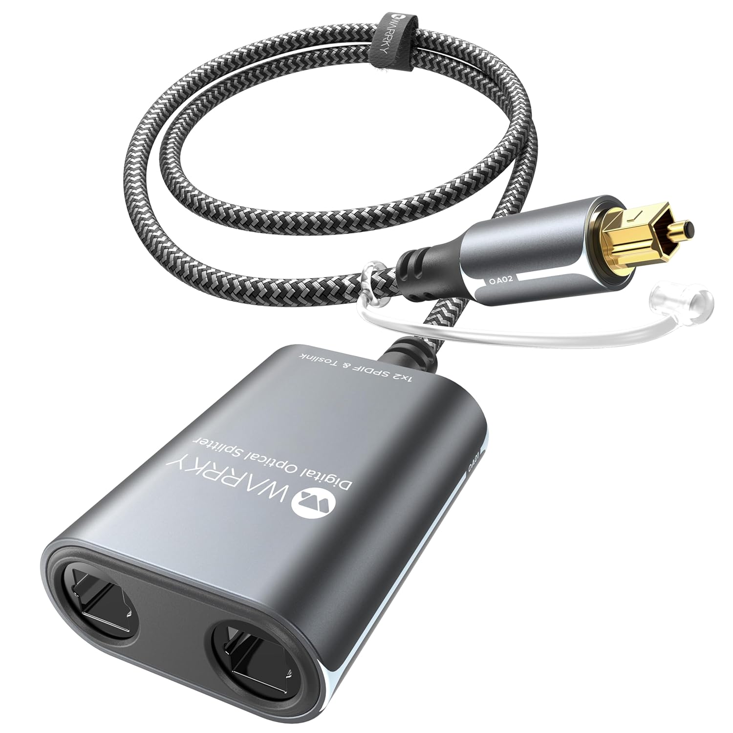 WARRKY Digital Optical Splitter (1 in 2 Out) Toslink for LPCM 2.0, Dolby & DTS