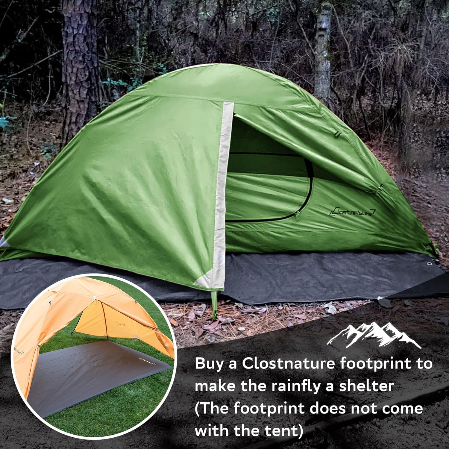 Thumbnail 3 de Clostnature Lightweight Backpacking Tent (1–4 Person, Ultralight) with Waterproof PU 5000 Fly