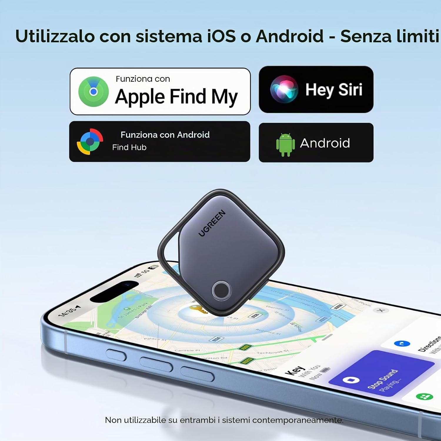 Detalle 2 de UGREEN FineTrack Duo localizzatore Bluetooth 4 pezzi