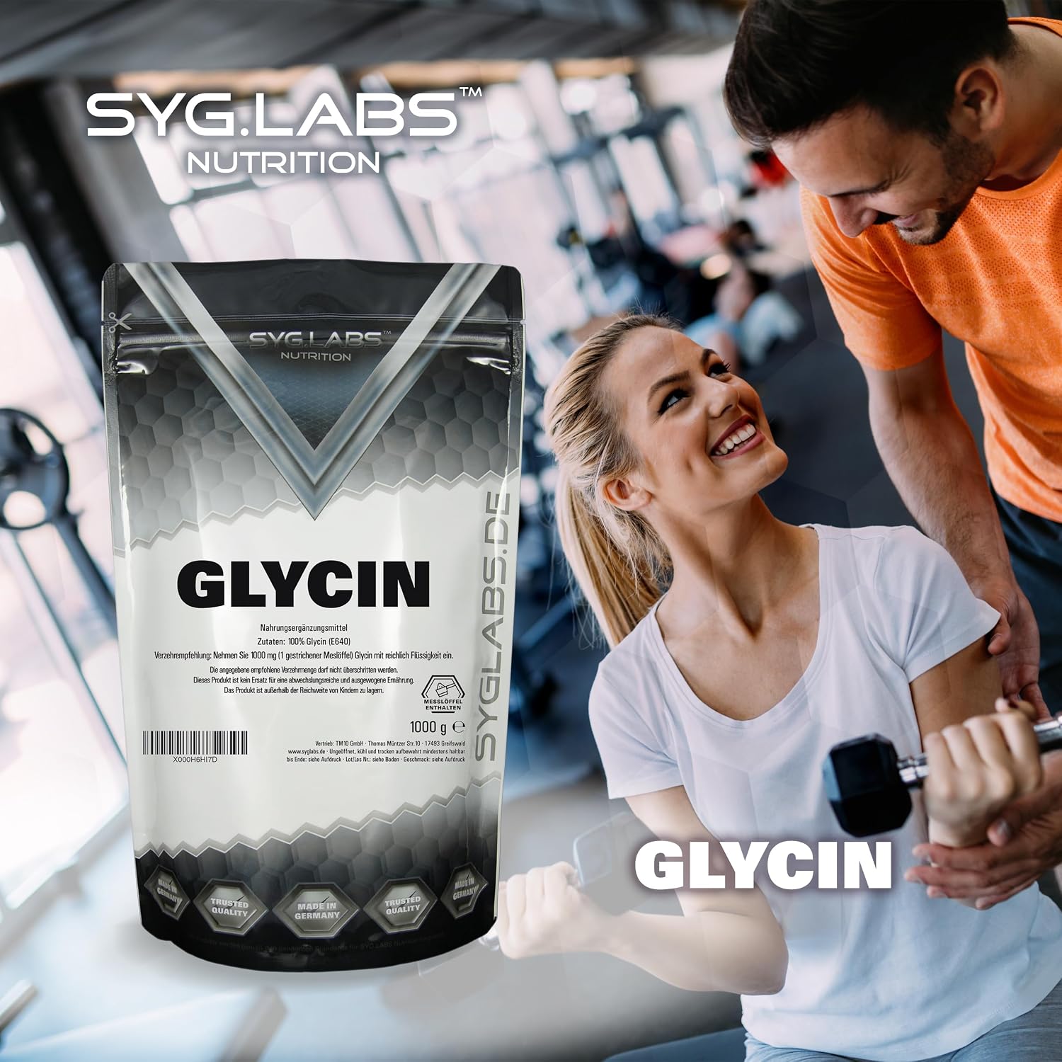 Thumbnail 1 de Glycin Pulver 1000 g rein Aminosäure