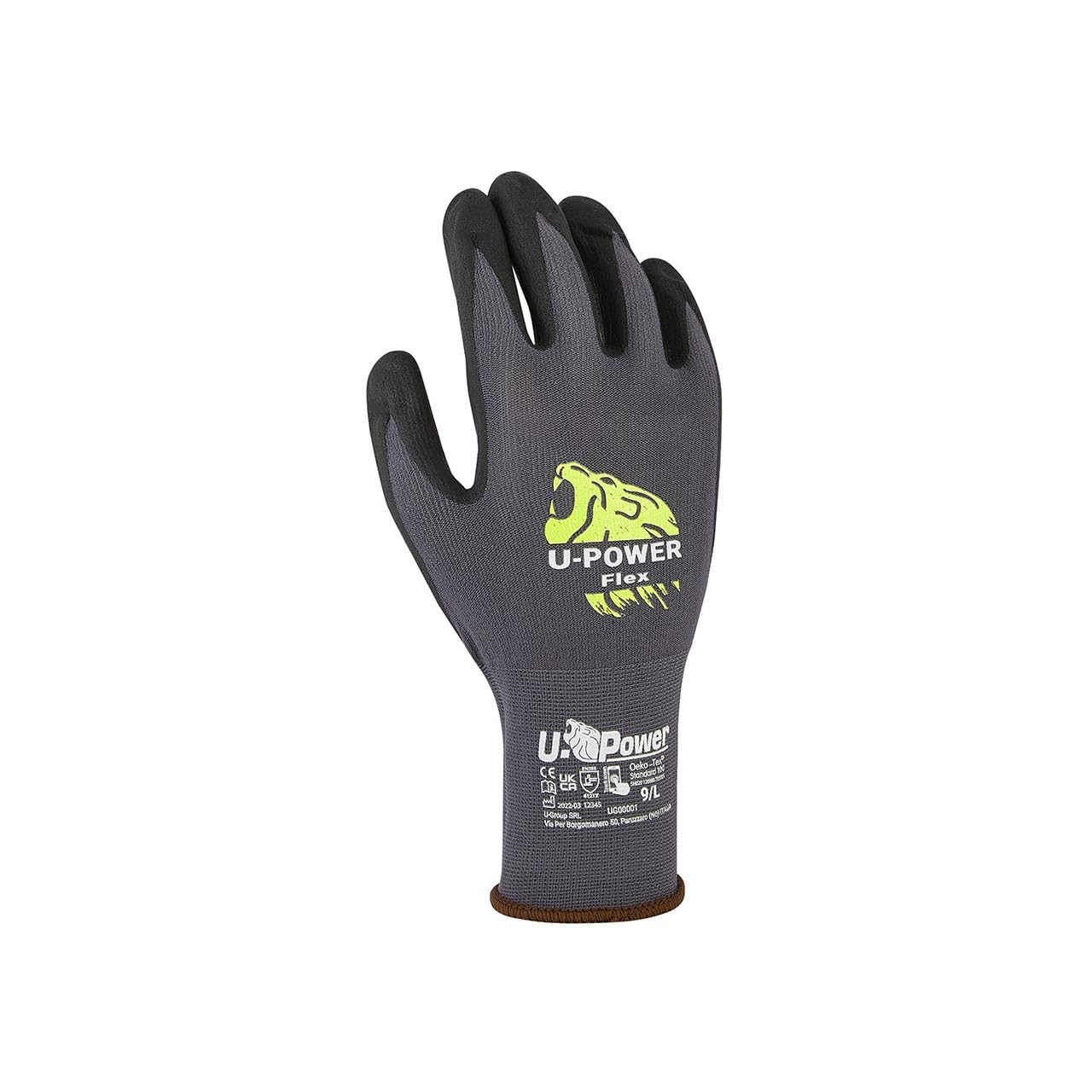 Thumbnail 6 de U-POWER POWER FLEX Guanti da lavoro – Confezione da 12 pezzi, nylon spandex e nitrile, tocco di destrezza elevata