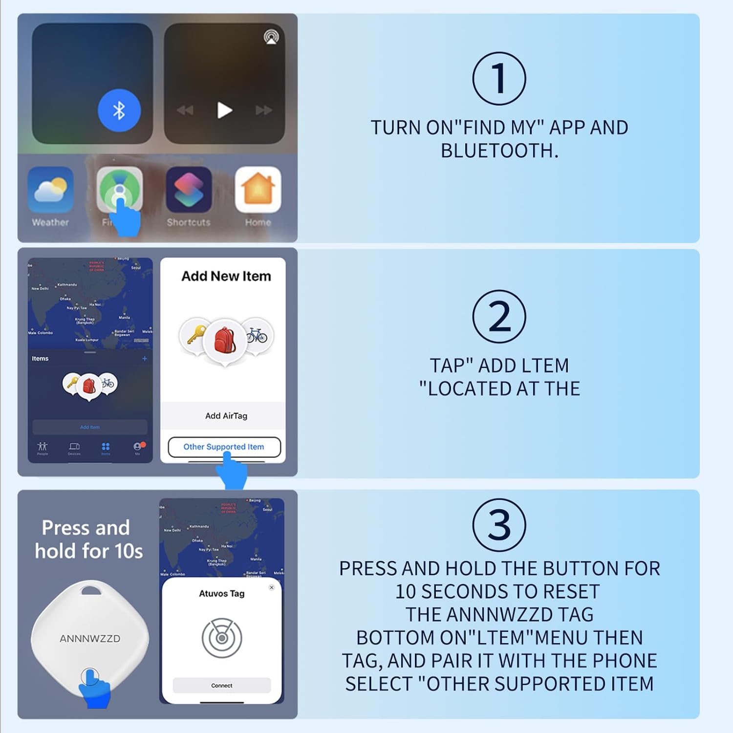 Thumbnail 5 de ANNNWZZD Tag 4 Pack Item Finders
