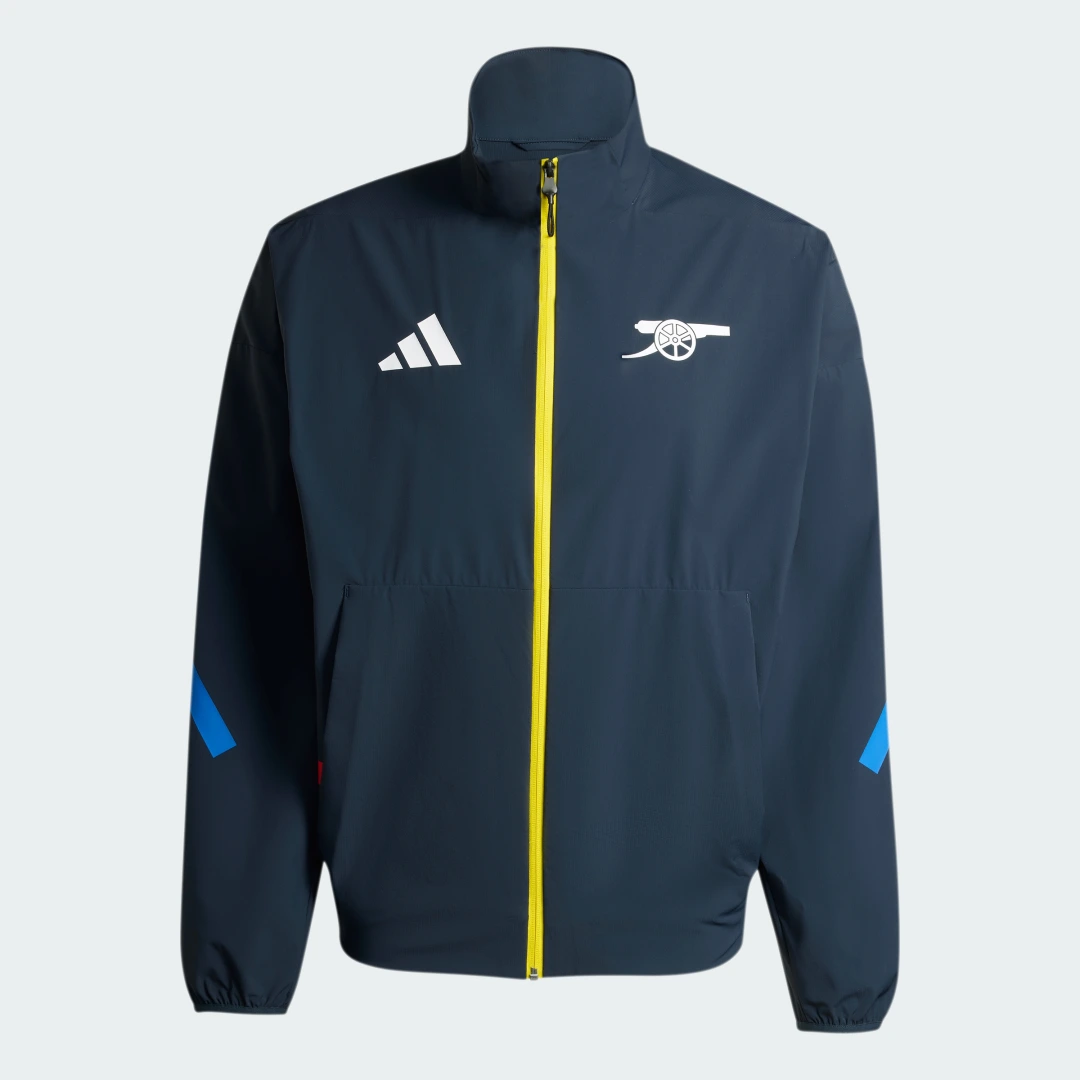 Detalle 2 de Chaqueta himno Arsenal FC Z.N.E. de Adidas: estilo oficial para fans del Arsenal