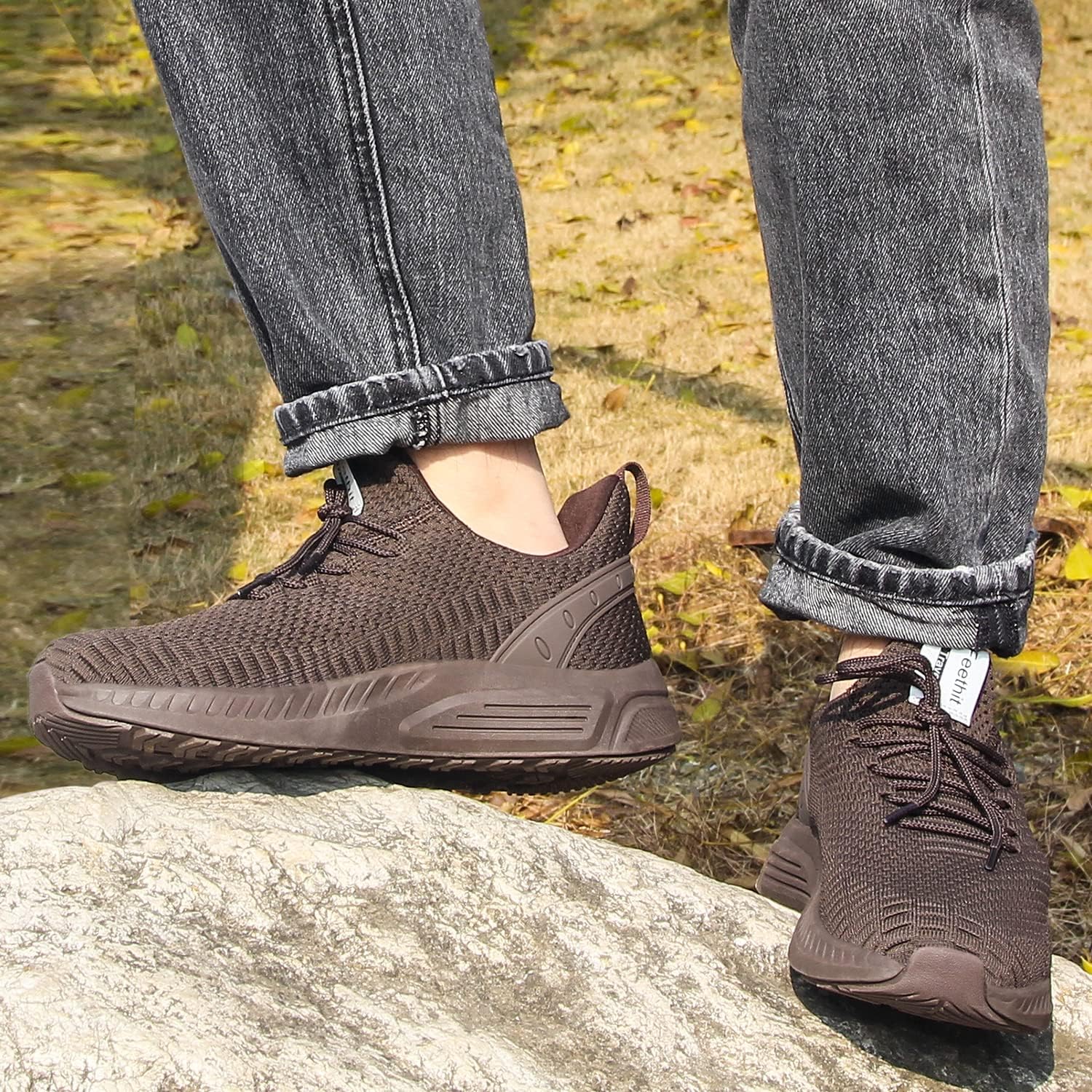Thumbnail 3 de Feethit Mens Slip On Walking Shoes Lightweight Sneakers