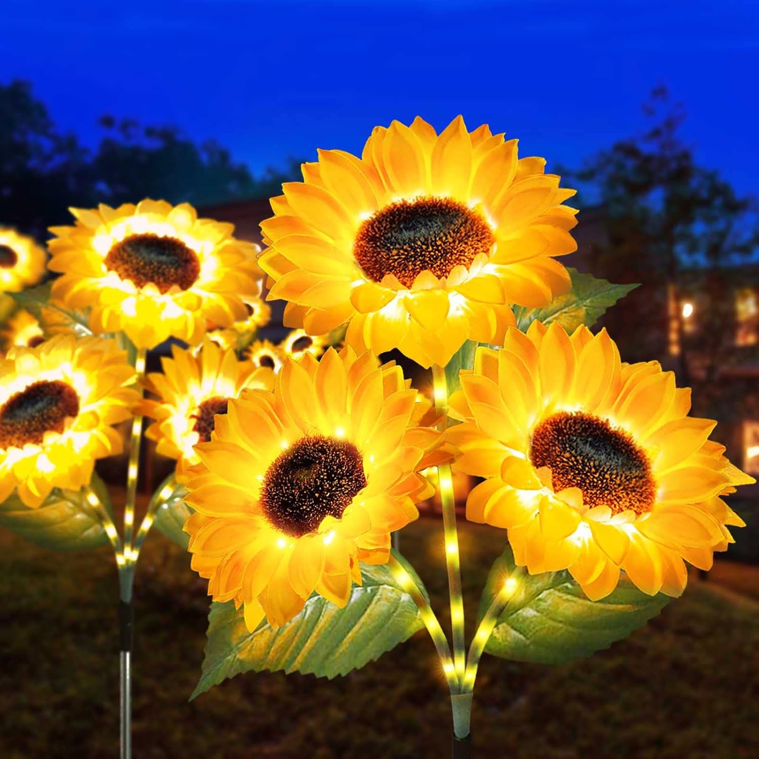 Detalle 1 de Solar Sonnenblumen für außen, 3er Set