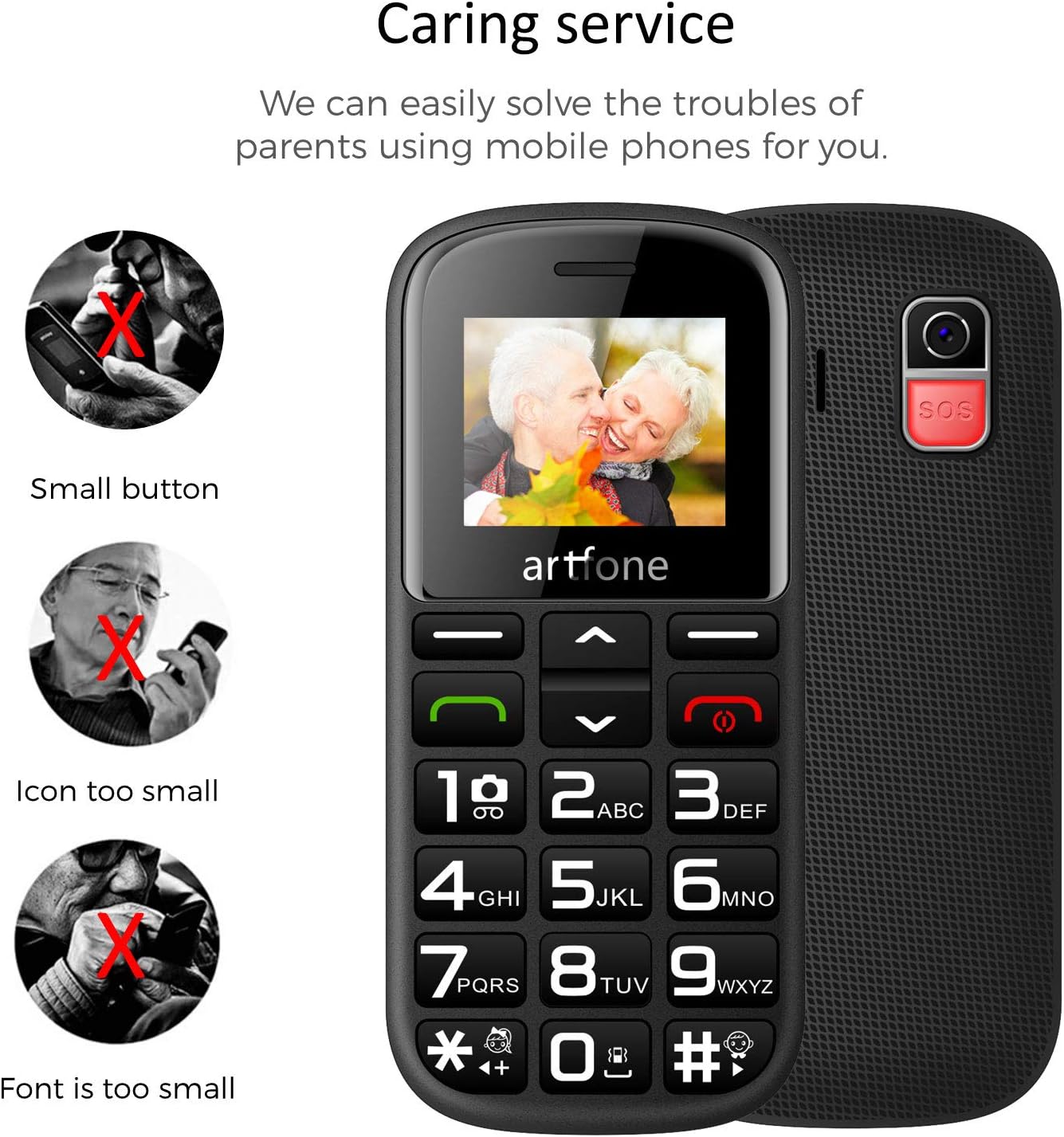 Detalle 2 de artfone CS182 Seniorenhandy 1,8 Zoll