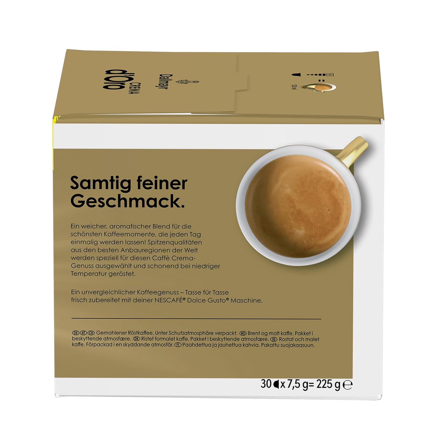 Detalle de NESCAFÉ Dolce Gusto Dallmayr Crema d'Oro Kaffeekapseln – 3er Vorratspack (3 x 30 Kapseln)