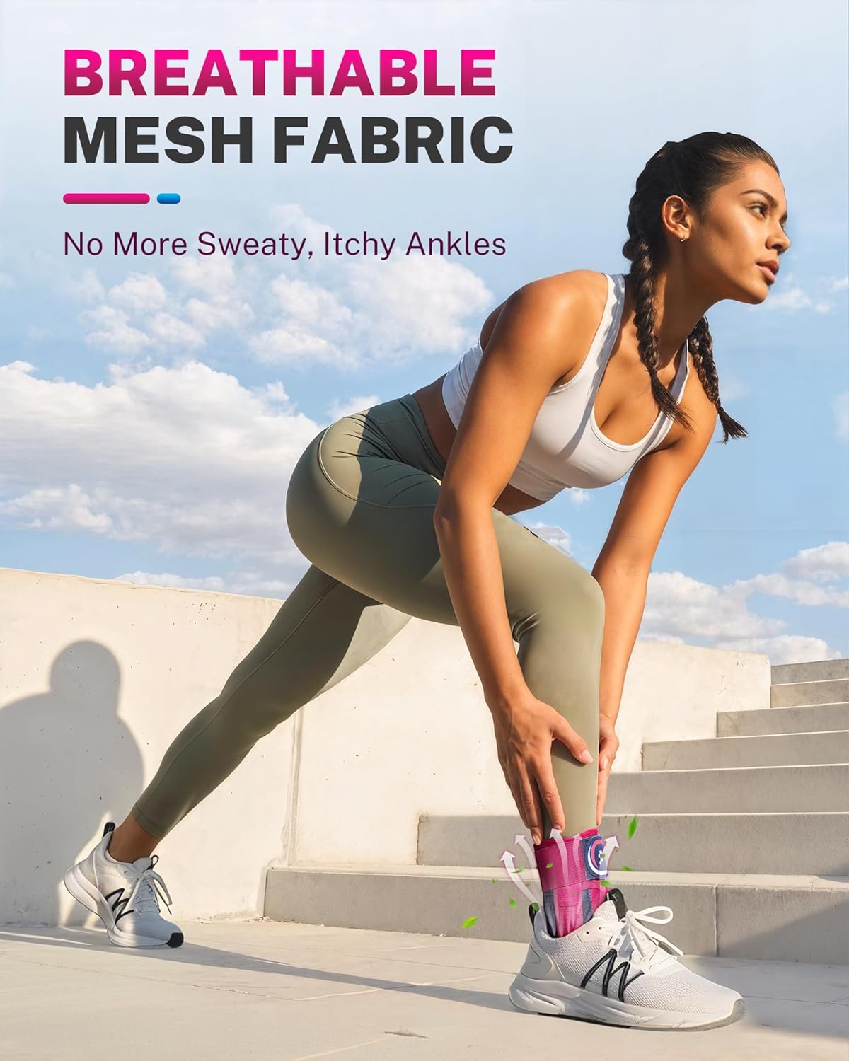 Detalle 2 de Fitomo Women’s Ankle Support Brace with Removable Stabilizers (for ligament support & recovery) – 1 unit