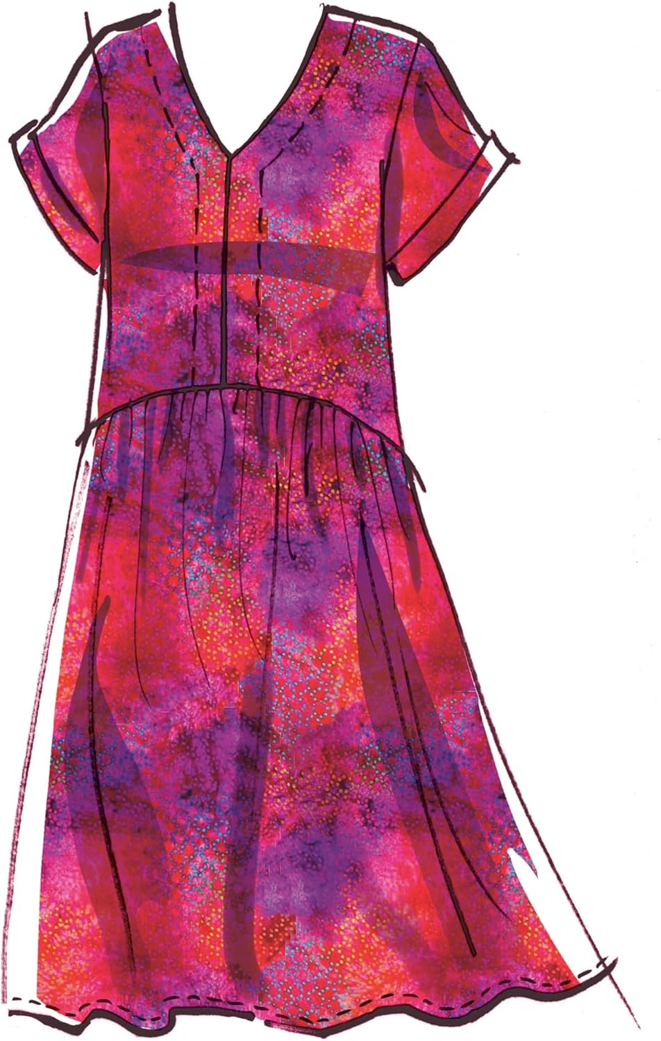 Detalle de McCall's M8281A Misses Dress A: A practical knit-to-flow pattern for everyday elegance
