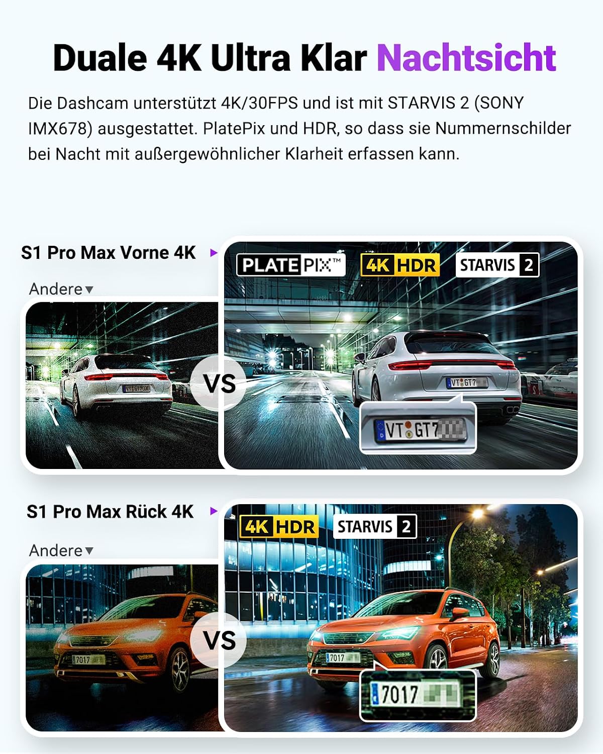 Thumbnail 2 de VANTRUE S1 PRO MAX 4K Dashcam