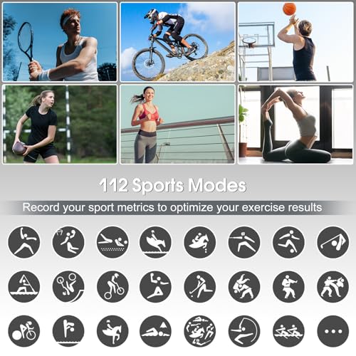Detalle de Ddidbi Reloj Inteligente Hombre/Mujer 1.85" con 112 Modos Deportivos, IP68, Llamadas Bluetooth y Monitor de Salud
