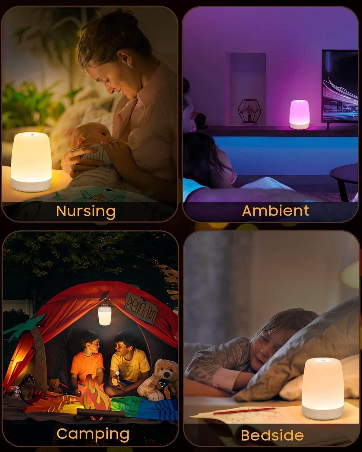 Thumbnail 5 de MEDE Night Light Bedside Lamp with Touch Control, RGB Modes & Timer