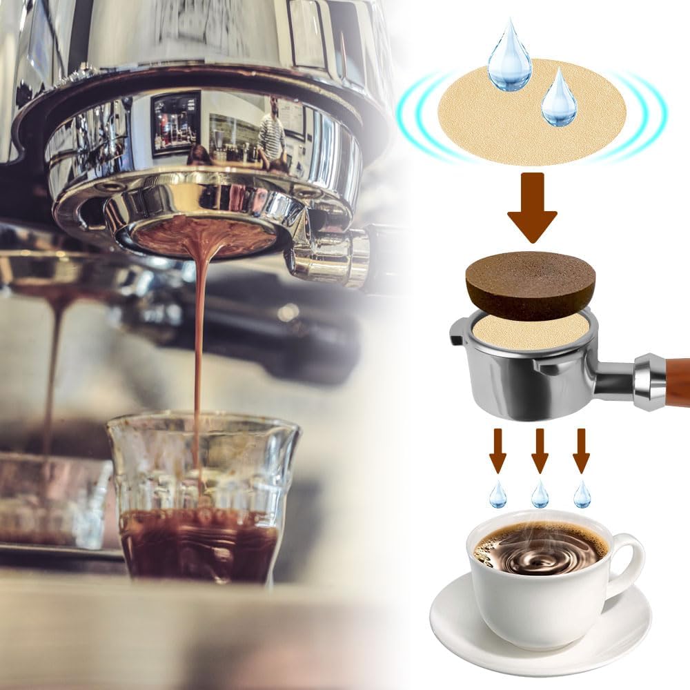 Detalle 2 de HOTUT Filtros de Café 54mm, 400pcs, Naturales