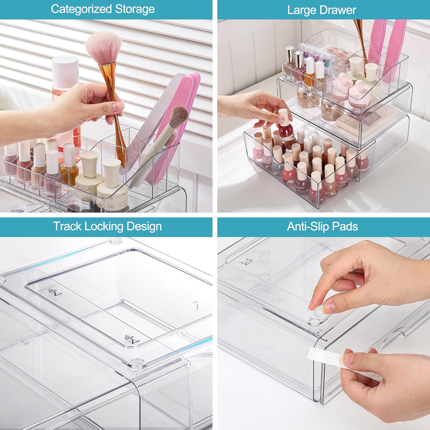 Thumbnail 5 de Vtopmart 3-Tier Makeup Organizer