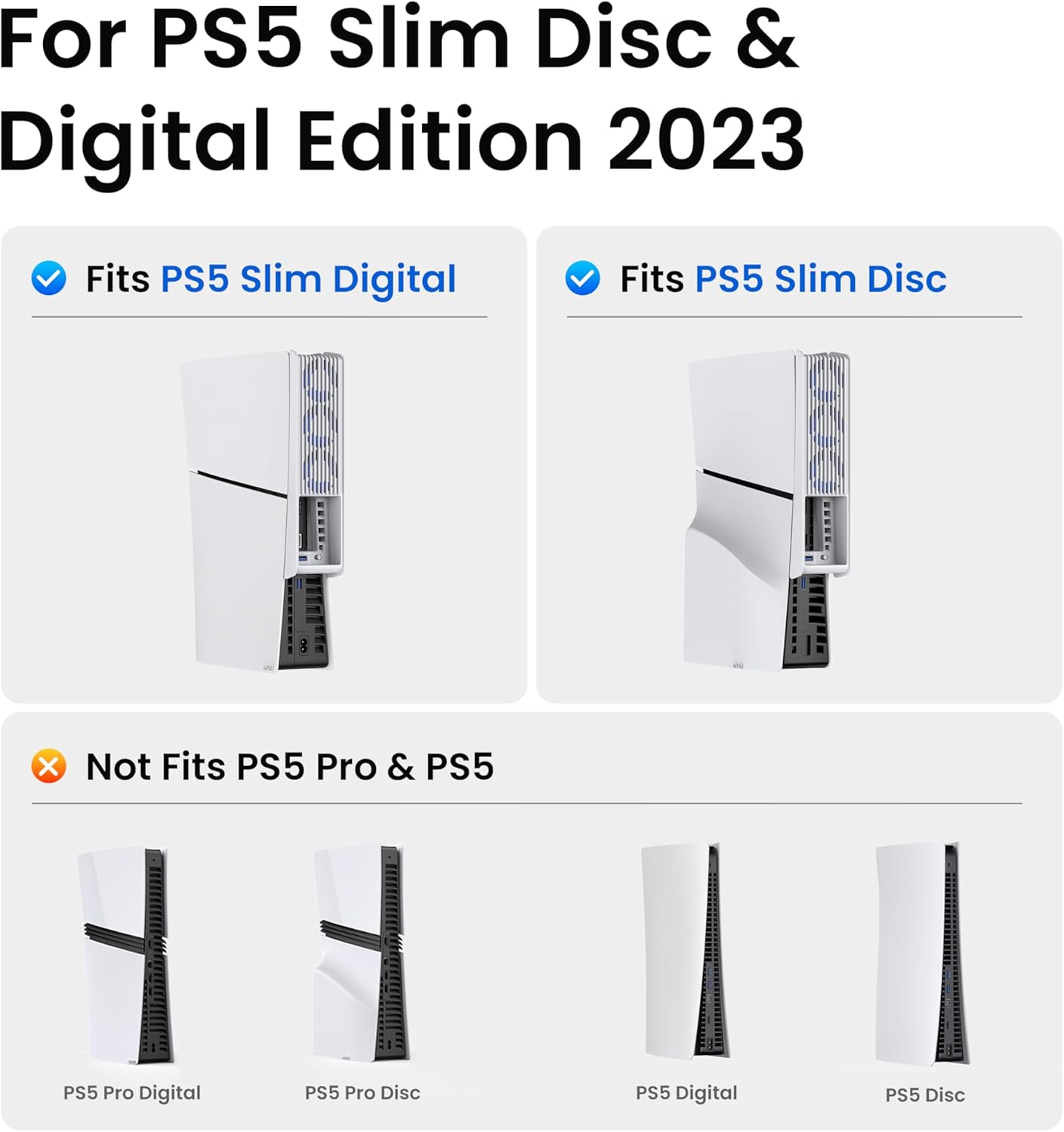 Thumbnail 1 de KIWIHOME Cooling Fan for PS5 Slim (2023) with Auto Speed, LED & USB 3.0 Port