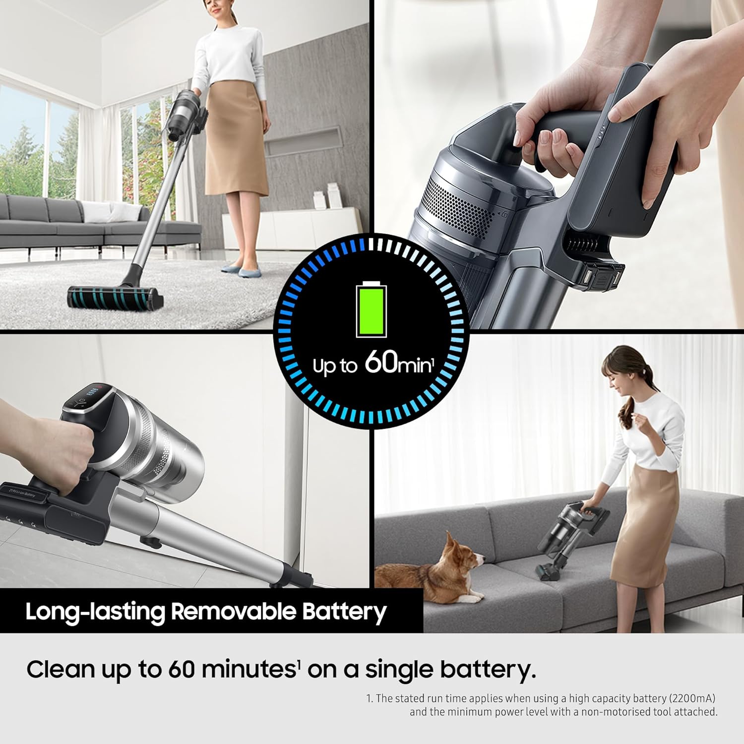 Thumbnail 6 de Samsung Jet 95 Pro 210W Cordless Stick Vacuum Cleaner (VS20C9547TB/EU) with Pet Tool+ & spray spinning sweeper