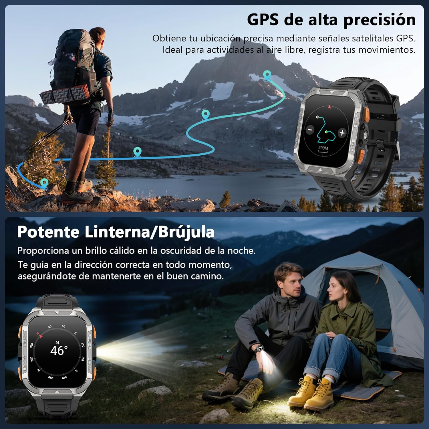 Detalle 2 de Blackview Reloj Inteligente Militar W80Pro