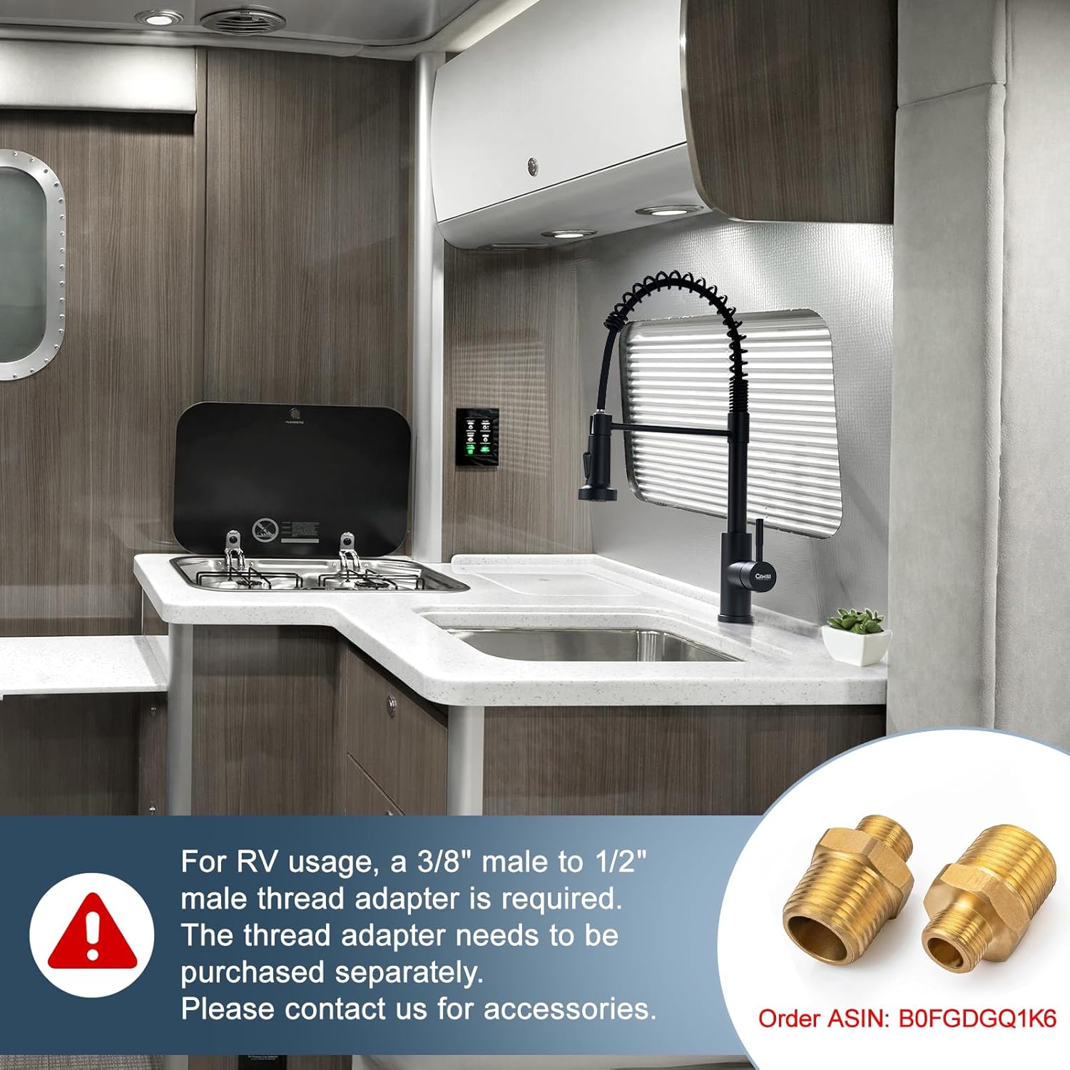 Thumbnail 4 de GIMILI Black Kitchen Faucet pull-down sprayer ๐ฐ