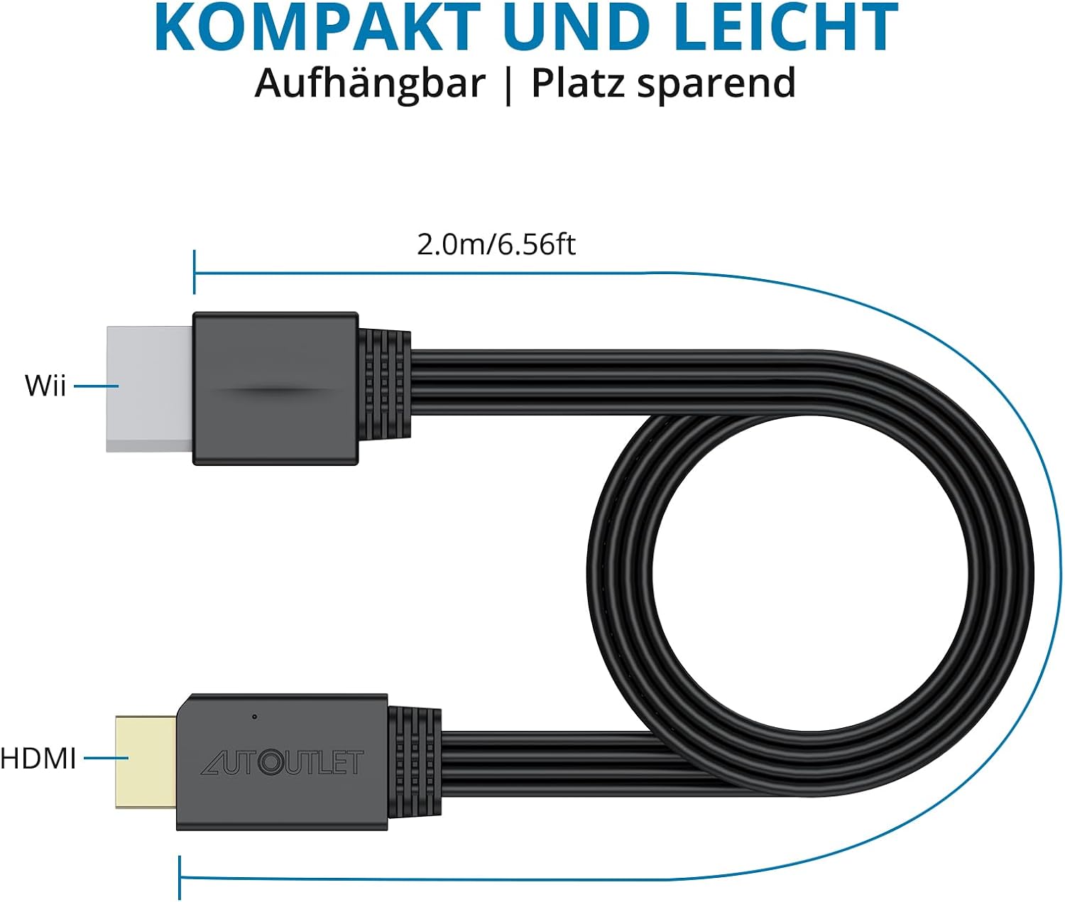 Thumbnail 5 de AUTOUTLET Wii HDMI Adapter: Plug-and-Play-Konverter für 720p/1080p mit 200 cm Kabel