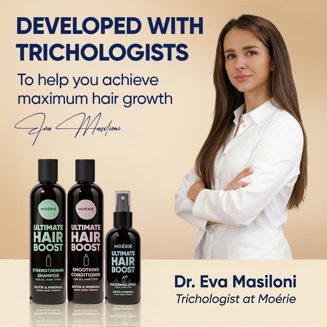 Thumbnail 6 de MOERIE Shampoo Set – gegen Haarausfall, Conditioner, Haarwachstum Serum & Haarmaske (3er-Set) – vegan, 77 Mineralien