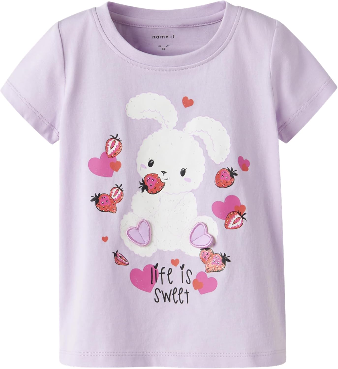Detalle de NAME IT Nmfdeppa SS Top Box per Bambine e Ragazze — stile e comfort in un top box estivo
