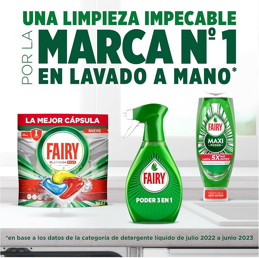 Thumbnail 5 de Fairy Platinum Plus Cápsulas Lavavajillas Limón, 59 Unidades 🍋