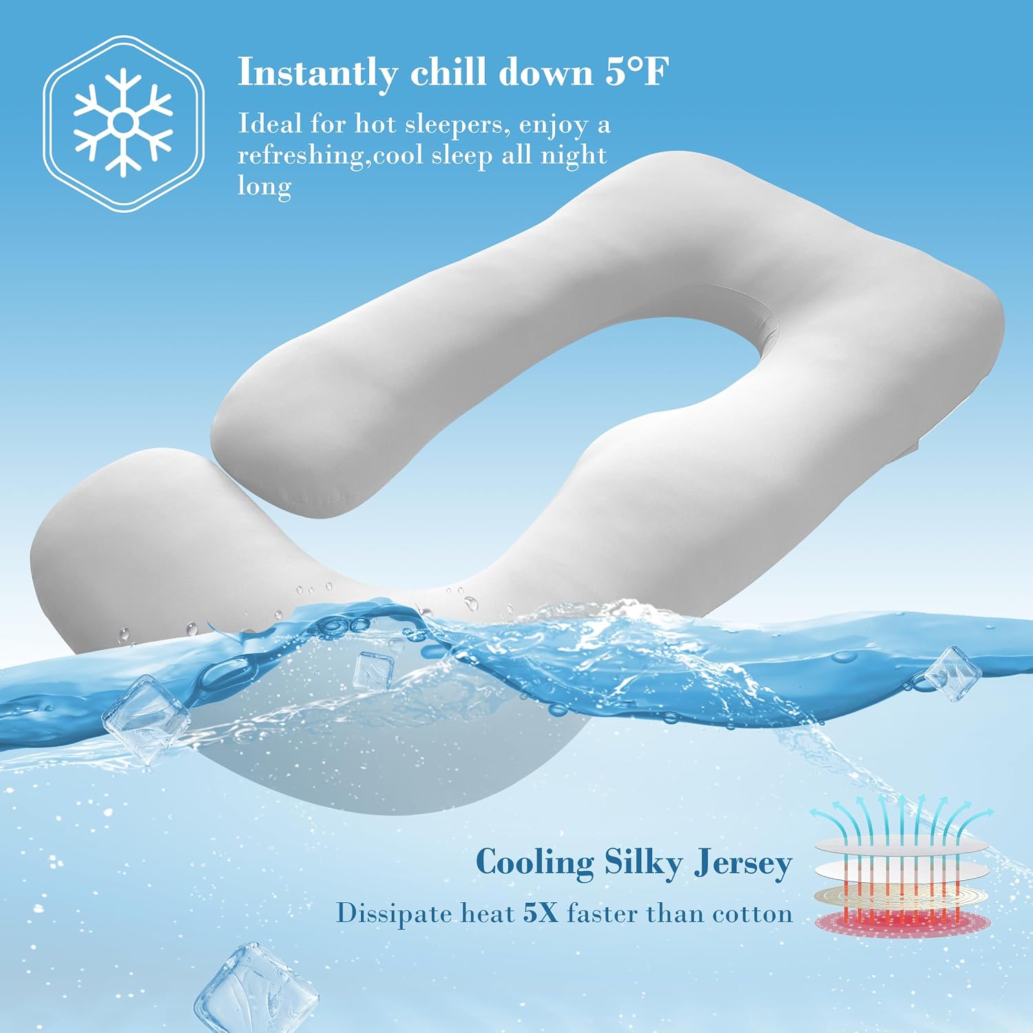 Detalle de Cute Castle U-Shaped Pregnancy Pillow, 57-Inch