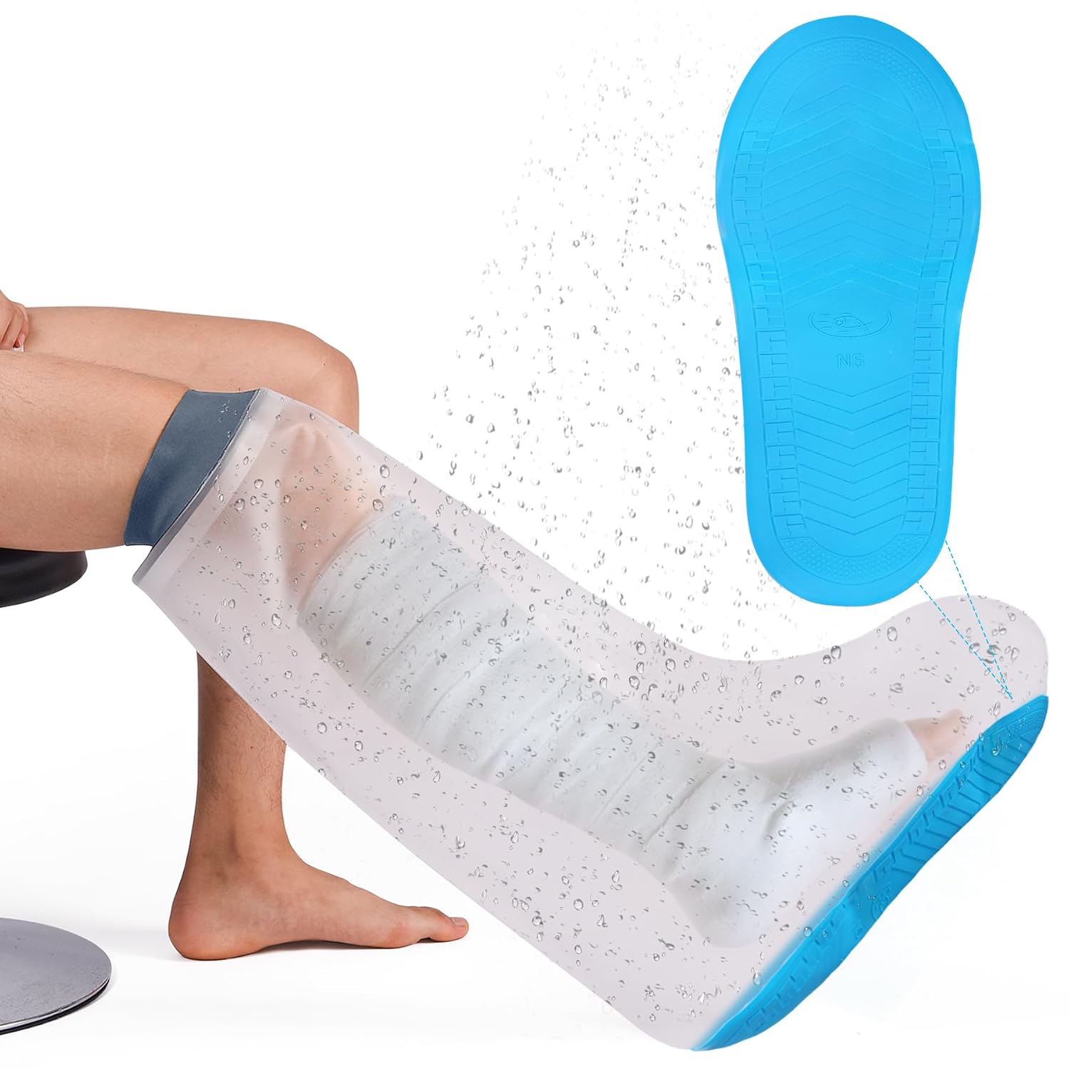 Detalle de COMFYTHERA F-Short Leg Cast Cover, Adult Medium, Reusable and Non-Slip