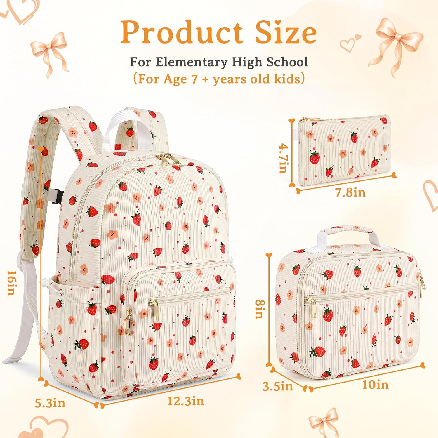 Detalle 2 de Corduroy Girls Backpack Set
