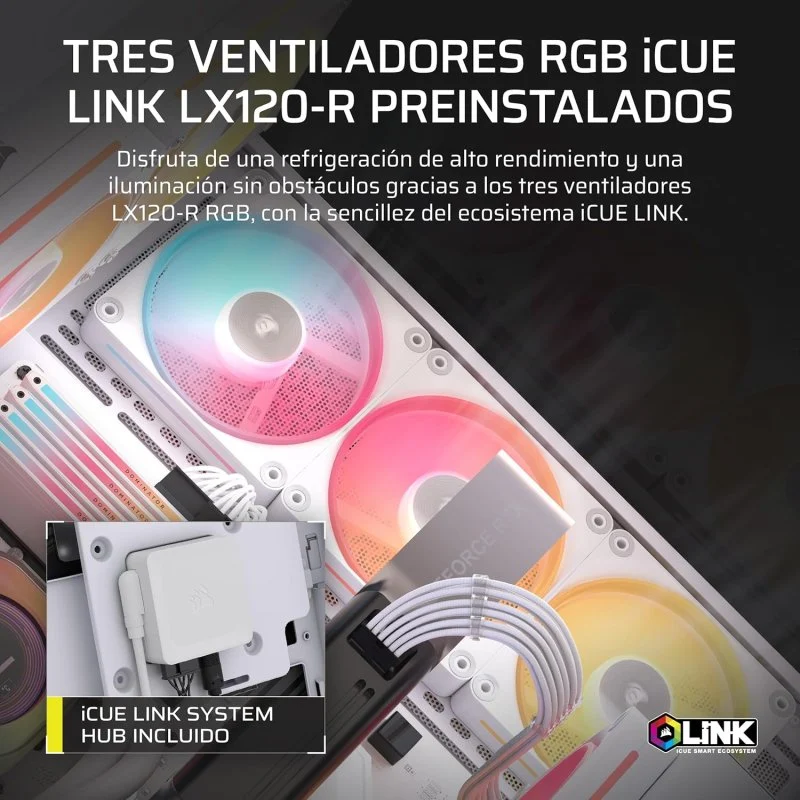 Thumbnail 1 de Corsair 3500X LX-R RGB Caja ATX con 3 ventiladores 🖥