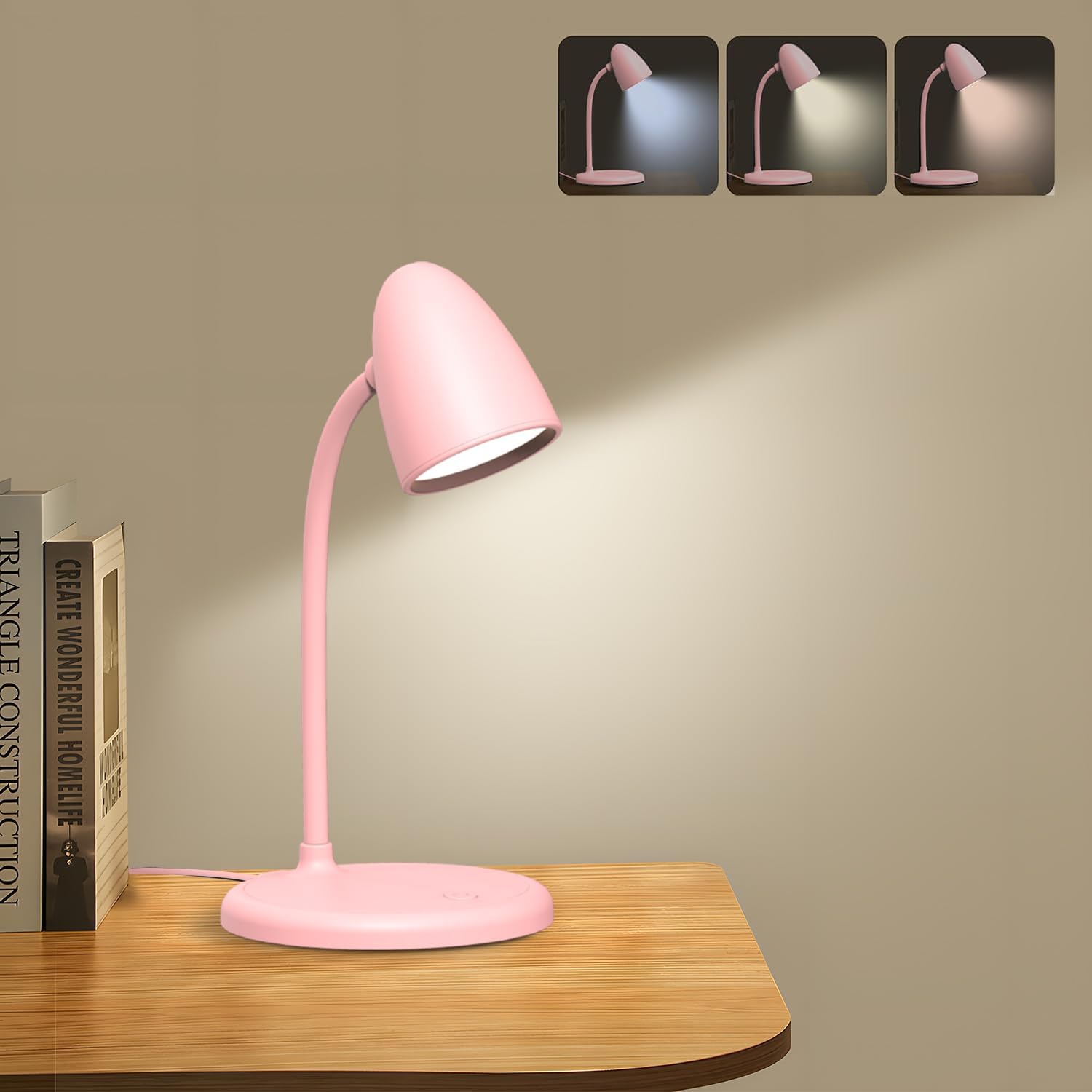 Detalle de RORENSE LED Desk Lamp 463lm Pink