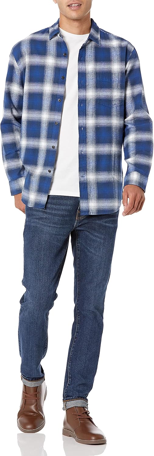 Thumbnail 5 de Amazon Essentials Men's Long-Sleeved Flannel Shirt - Discontinued Colours