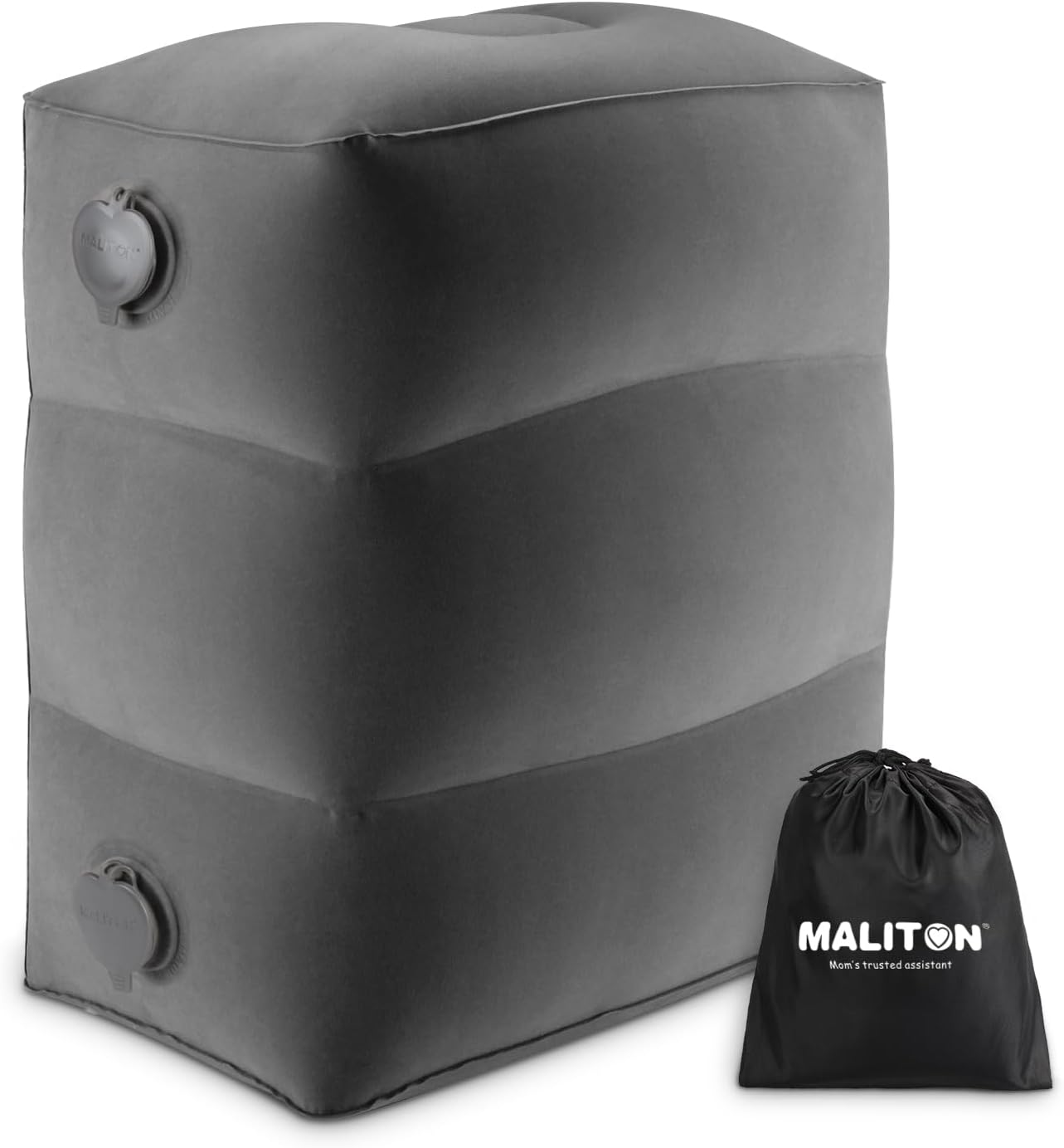 Detalle de Maliton Airplane Footrest Inflatable Foot Rest for Kids (Dark Grey, Adjustable Height)