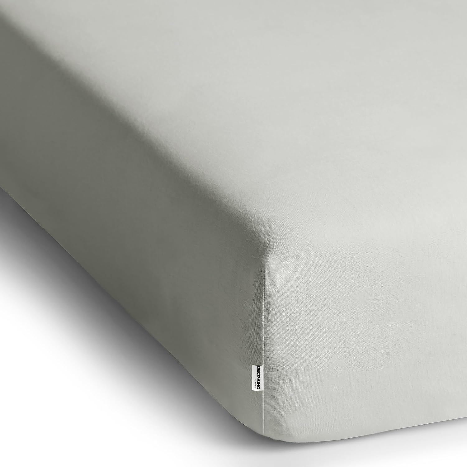Detalle de DecoKing Spannbettlaken Amber Collection 80x200 / 90x200 cm – Jersey, 100% gekämmte Baumwolle