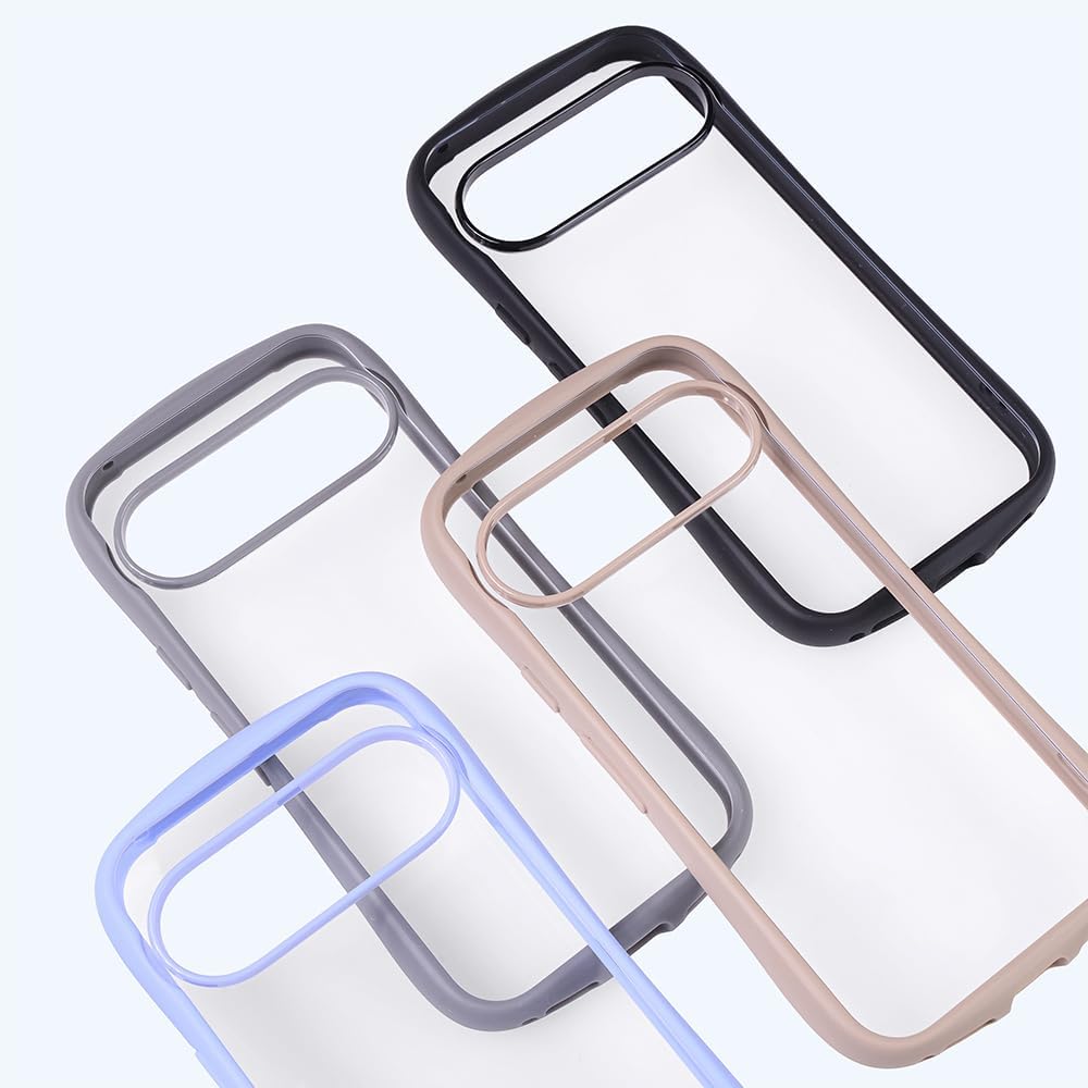 Detalle de レイ・アウト Google Pixel 10用クリアケース TPU・ポリカーボネート製、カメラ保護・Qi充電対応