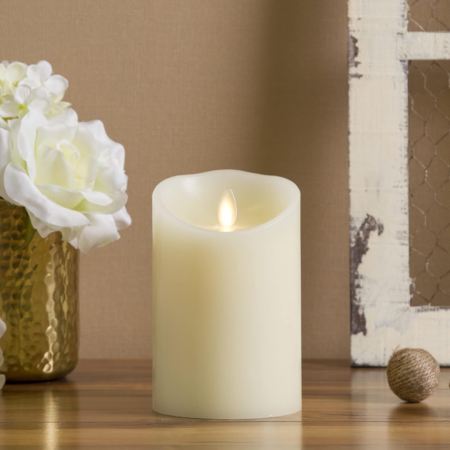 Detalle de Luminara Flameless Pillar Candle 3"