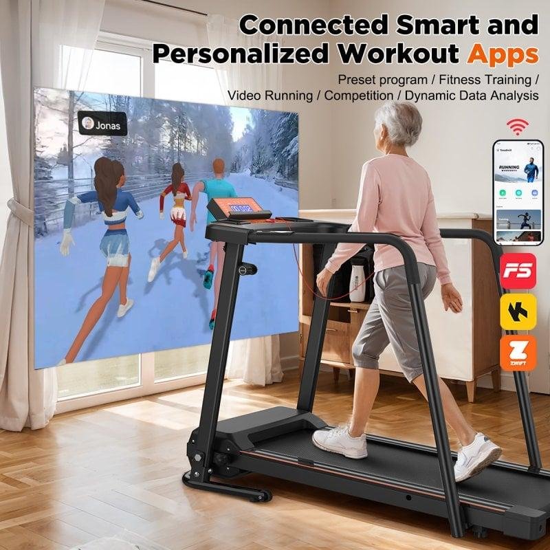 Detalle 2 de Cinta de correr Clover Fitness S200: estabilidad avanzada para uso familiar en casa