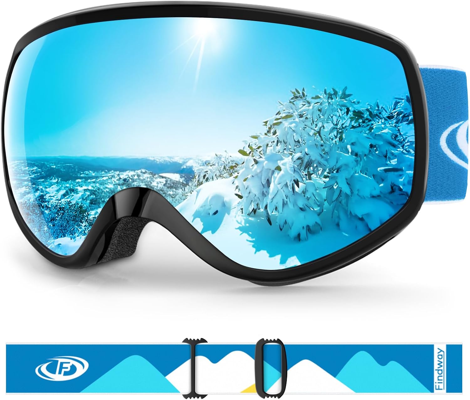 Detalle de Findway Kids Ski Goggles OTG 100% UV