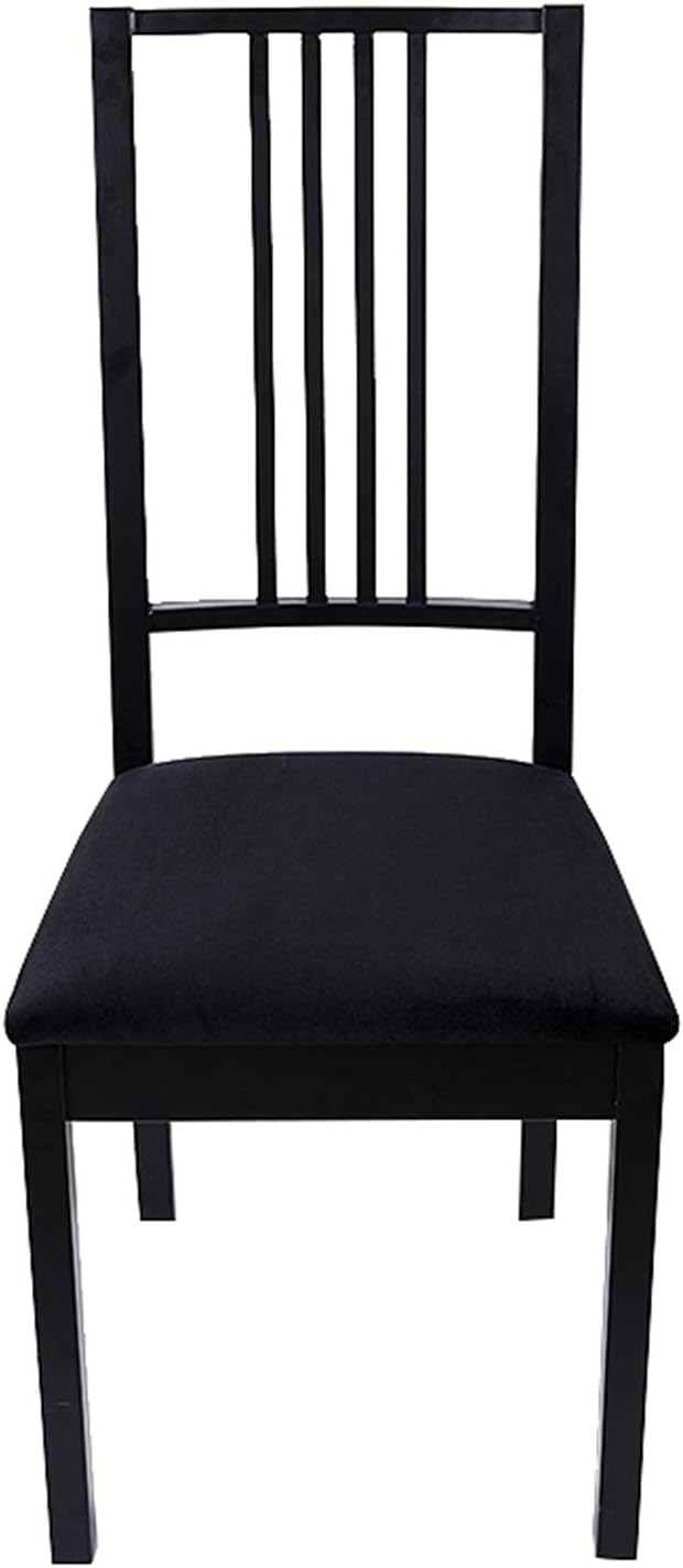 Thumbnail 1 de Homaxy Housse de Chaise Universelle - Velours élastique, lavable en machine, noir, 4 pièces
