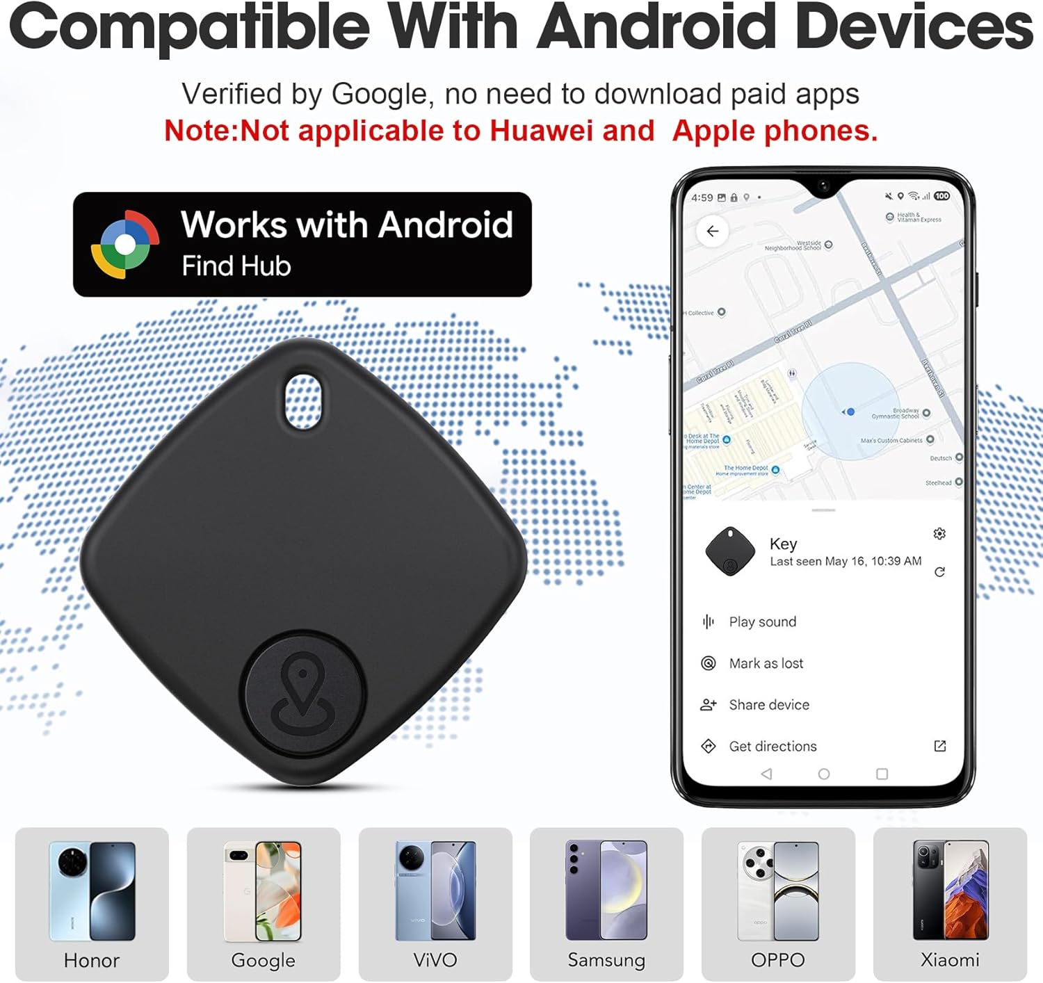 Detalle 2 de Android Smart Tag per chiavi, 4 in 1